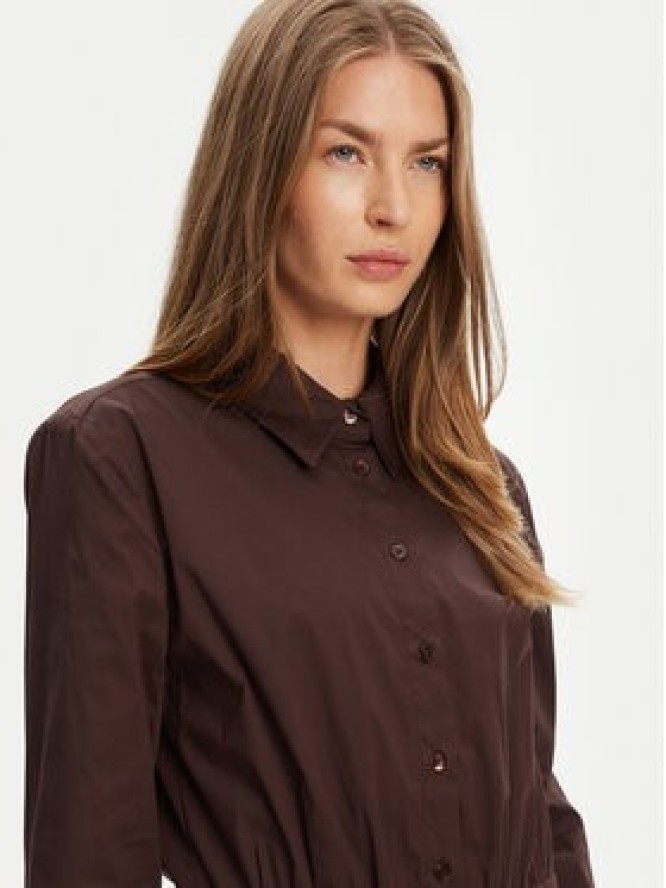 STAUD Sukienka koszulowa Rocco R25S2112PO Brązowy Regular Fit