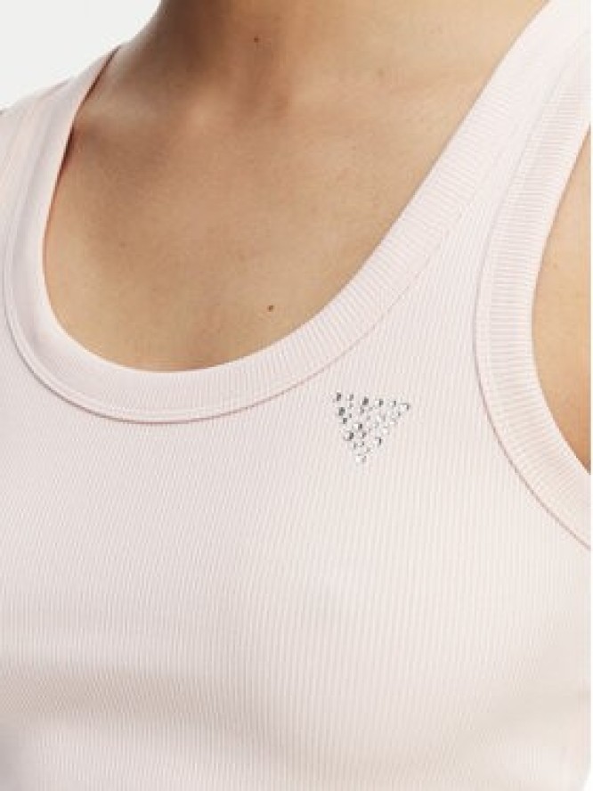 Guess Top V6GP07 K2987 Różowy jasny Slim Fit