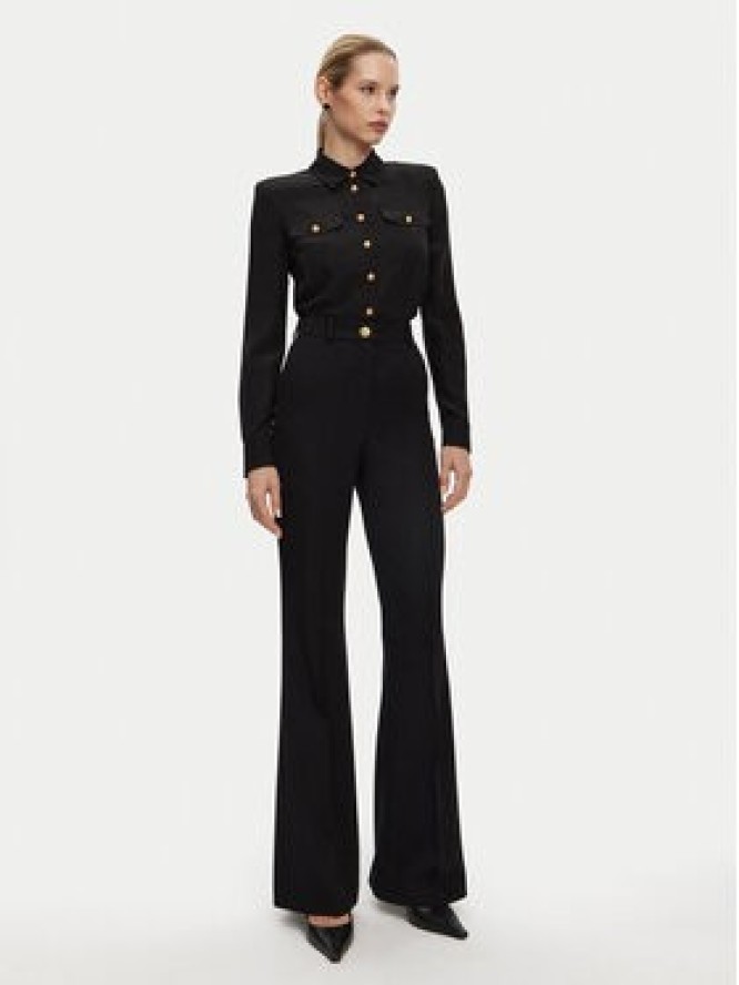 Balmain Koszula DF1HS050SD42 Czarny Regular Fit