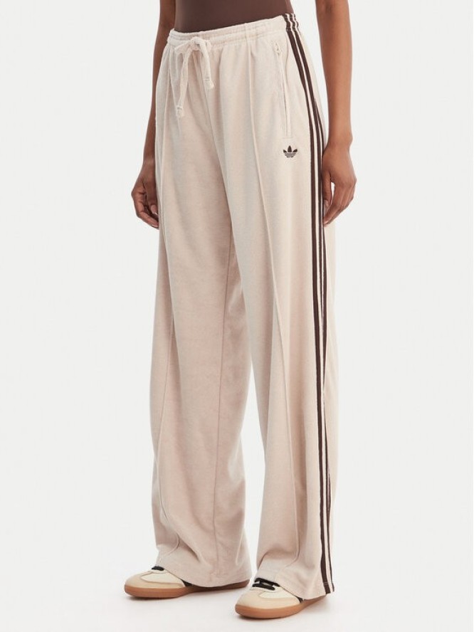 adidas Spodnie dresowe Terry Towel Firebird KQ6661 Beżowy Loose Fit
