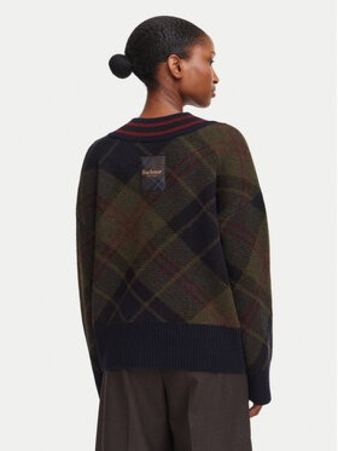Barbour Sweter Shae LKN1841TN43 Zielony ciemny Relaxed Fit