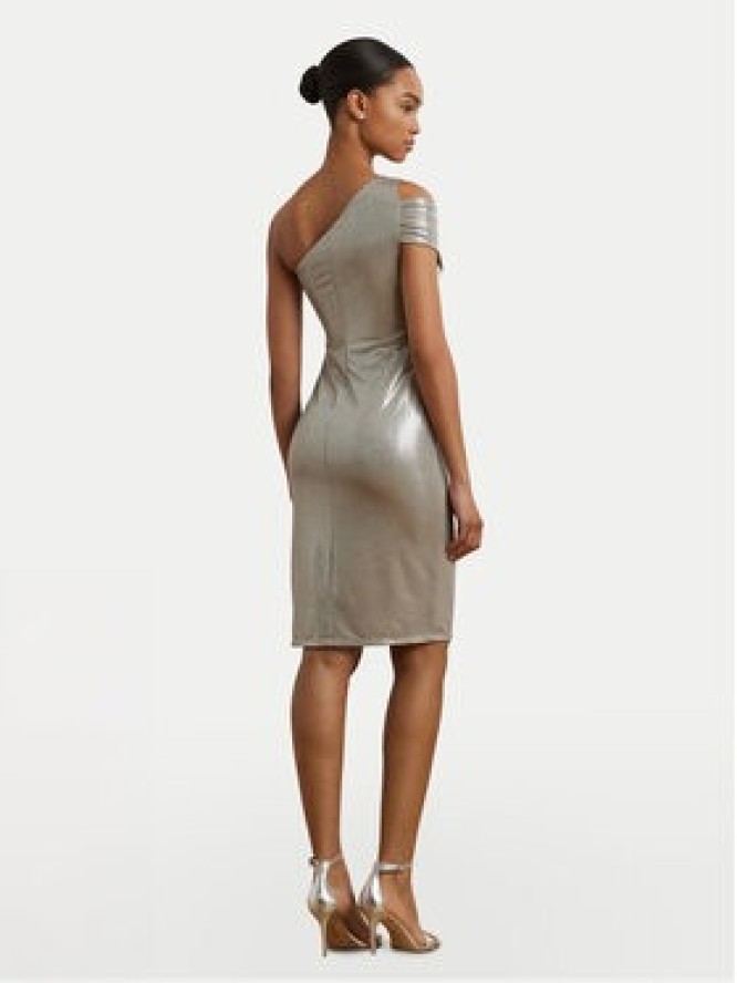 LAUREN RALPH LAUREN Sukienka koktajlowa 253970802001 Srebrny Slim Fit
