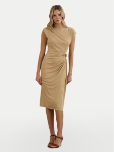 LAUREN RALPH LAUREN Sukienka codzienna 250964076001 Beżowy Slim Fit
