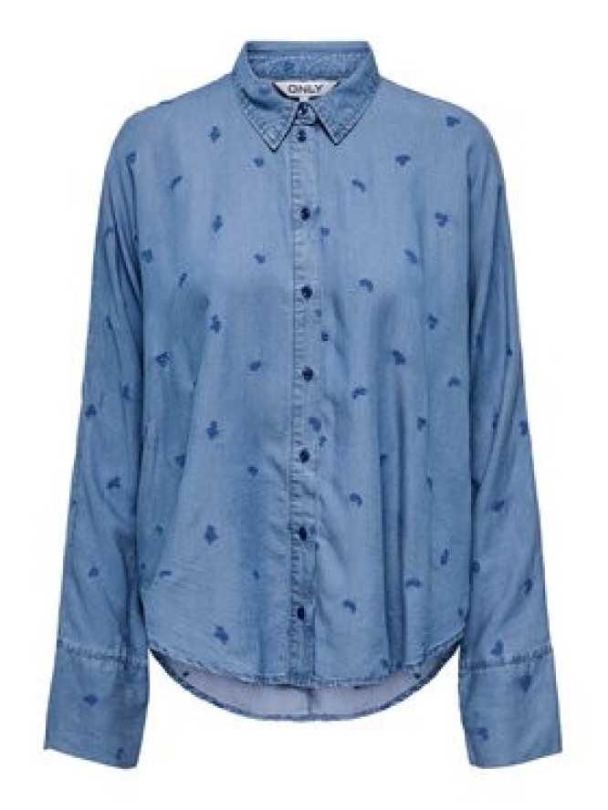 ONLY Koszula New Grace 15337926 Niebieski Loose Fit