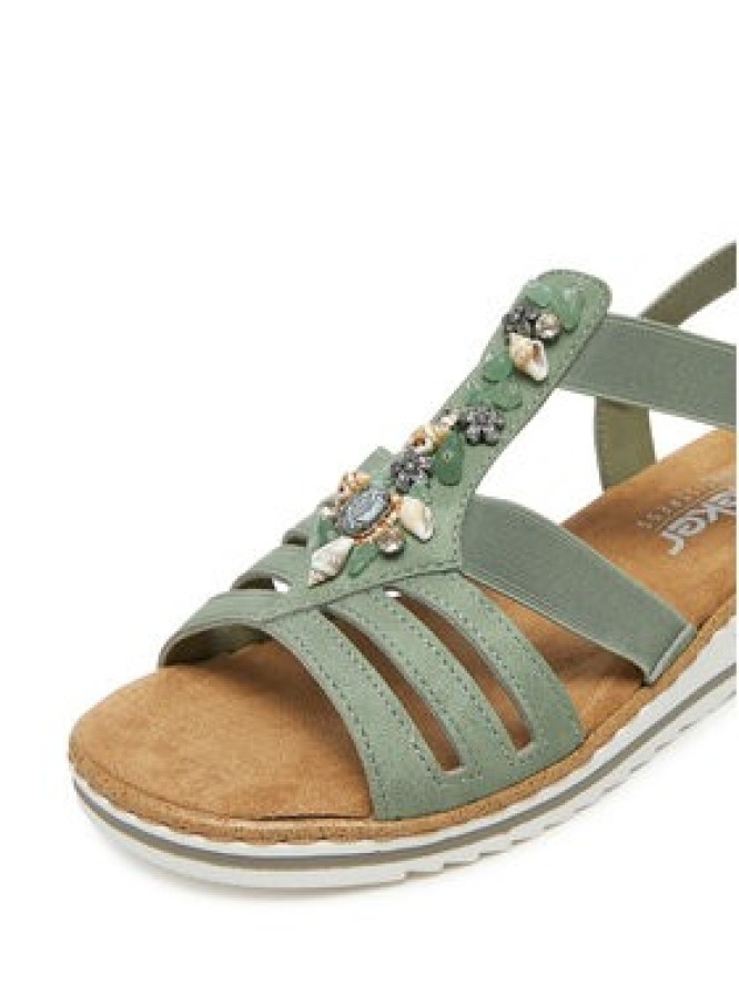 Rieker Sandały V0649-52 Zielony