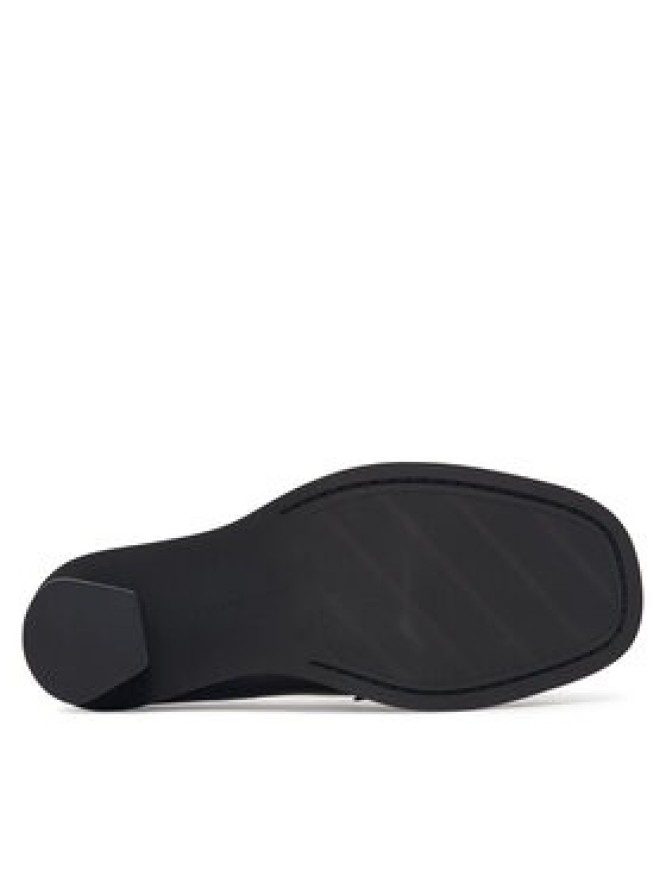 Tommy Hilfiger Półbuty Square Toe Heeled Loafer FW0FW09493 Brązowy ciemny