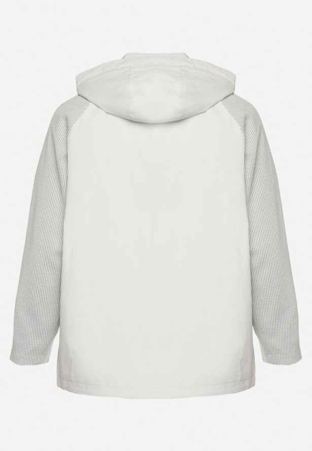 Zielona Kurtka Wiatrówka z Odpinanym Kapturem i Ściągaczami Arseli