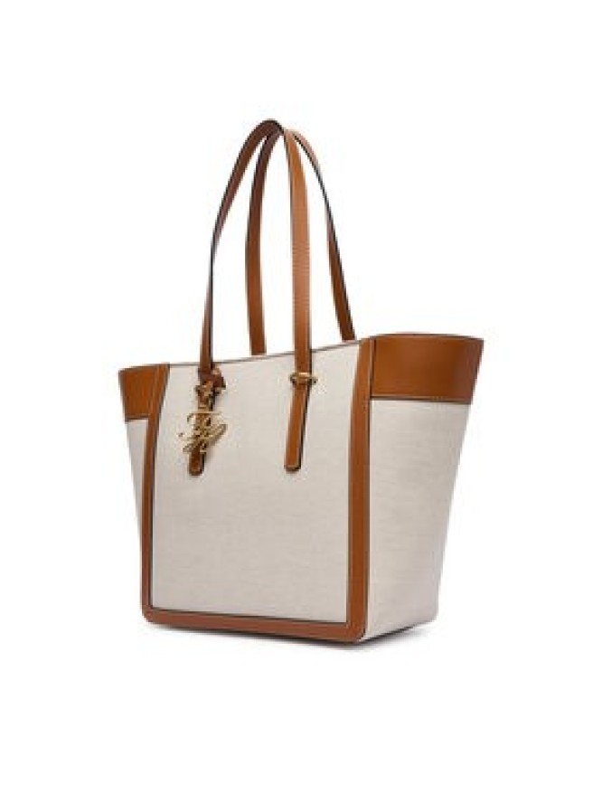 Tommy Hilfiger Torebka Th Script Tote Canvas AW0AW18829 Kremowy