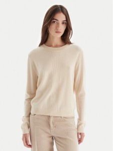Patrizia Pepe Sweter 2K0363/KM36-W405 Écru Regular Fit