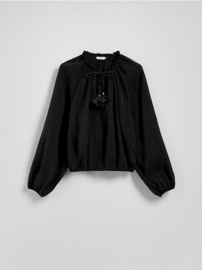 Bluzka o kroju oversize - czarny