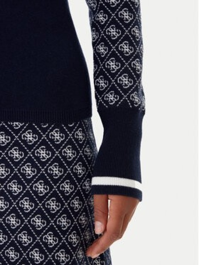 Guess Sweter W5BR24 Z3JD2 Granatowy Slim Fit