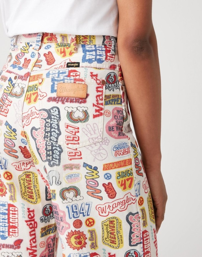 SPODNIE DAMSKIE WRANGLER WIDE BARREL COWGIRL HEAVEN W23DE429A 112127906