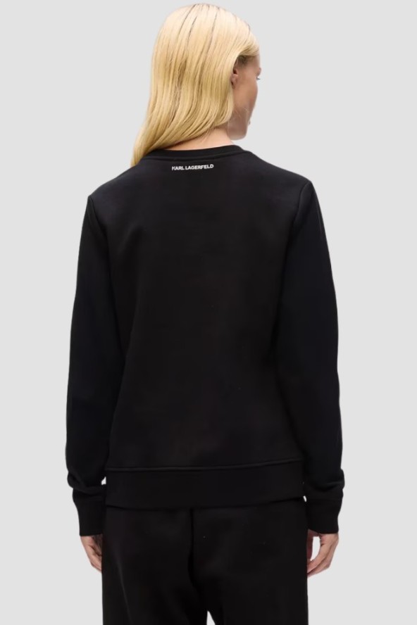 KARL LAGERFELD Czarna damska bluza Ikon Sketch Duo, Rozmiar XL