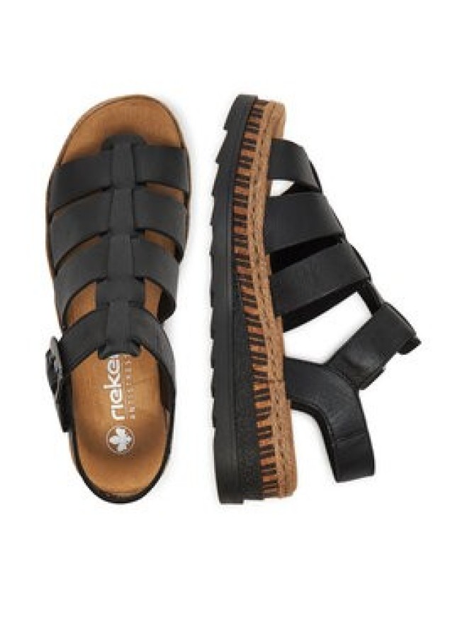 Rieker Sandały V7904-00 Czarny