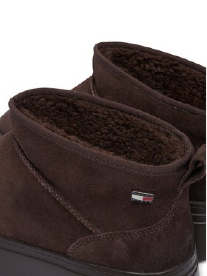 Tommy Jeans Śniegowce Tjw Suede Platform Boots Wl EN0EN03158 Brązowy