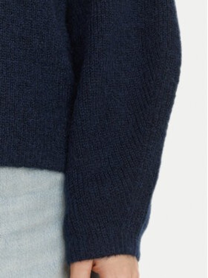 Tommy Jeans Sweter Badge DW0DW23349 Granatowy Relaxed Fit