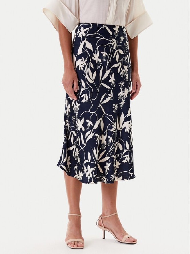 Tatuum Spódnica midi Satini 2 T2508.177 Granatowy Regular Fit