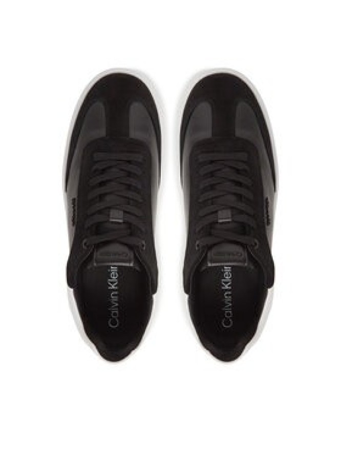 Calvin Klein Sneakersy Cupsole Lace Up - Lth Sue Mix HW0HW02435 Czarny