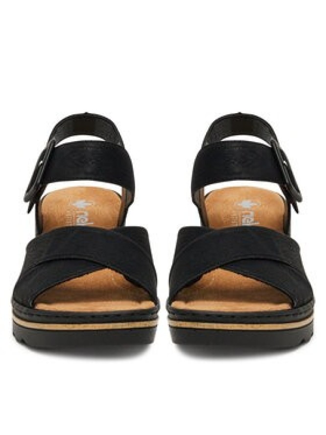 Rieker Sandały 67463-00 Czarny