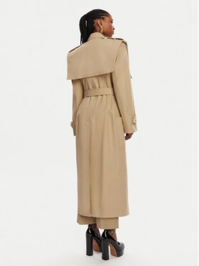 Balmain Trencz DF0TL155CF48 Beżowy Regular Fit