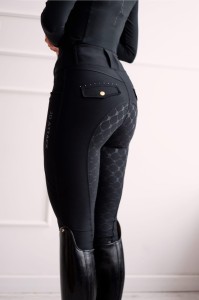 Legginsy jeździeckie JD ATTACK Vanessa kolor czarny