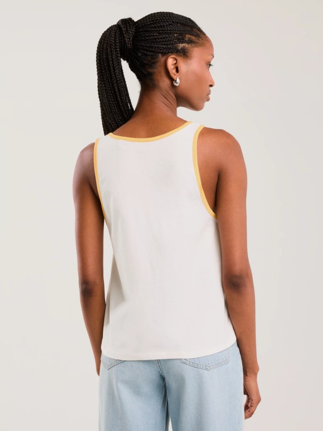 Koszulka damska na ramiączkach kremowa Witalina 102