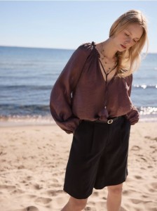 Bermudy z paskiem - czarny