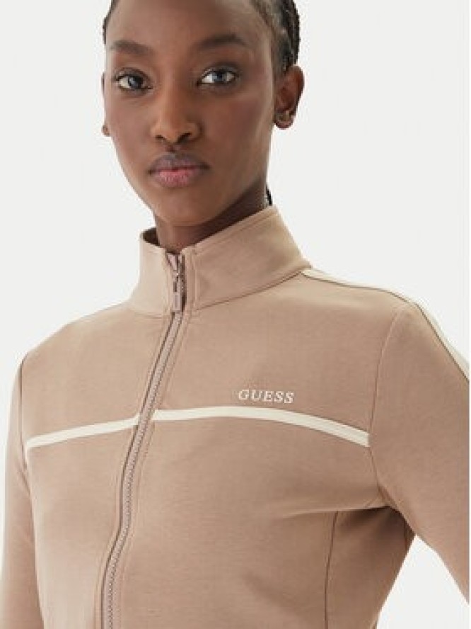 Guess Bluza V6GQ04 K2911 Beżowy Regular Fit