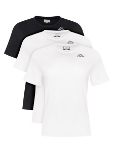 Kappa Komplet t-shirtów Logo Sylvie 38277LW Czarny Regular Fit