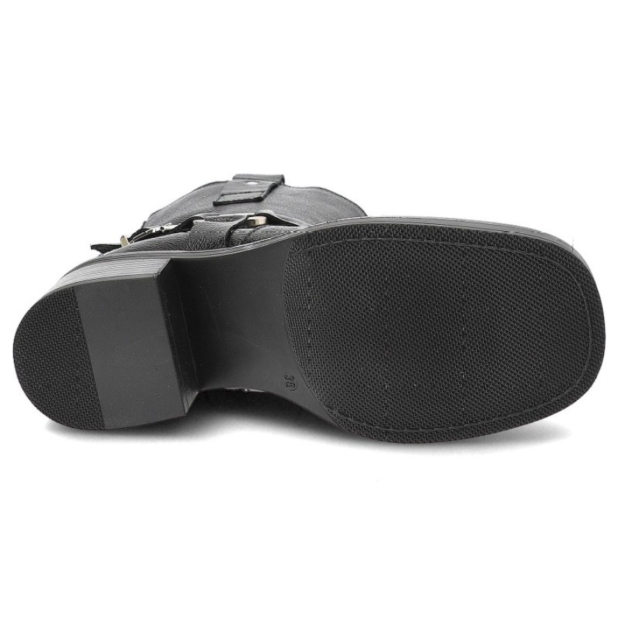 Czarne Botki Armodo Stylowe Kowbojki Damskie