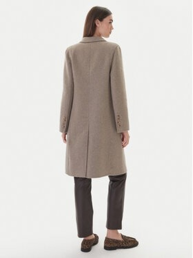 ViCOLO Płaszcz wełniany TF0073 Brązowy Regular Fit