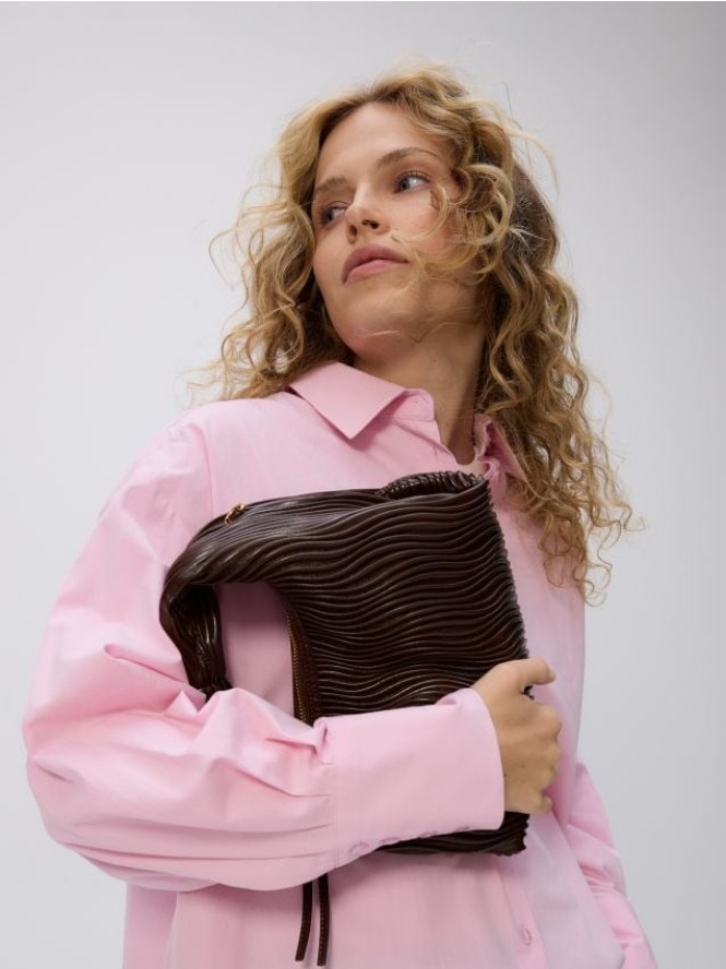 Torebka hobo - ciemnobrązowy