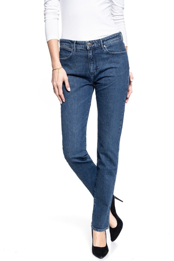 SPODNIE DAMSKIE WRANGLER STRAIGHT NIGHTFALL W28TWB96U 112128533