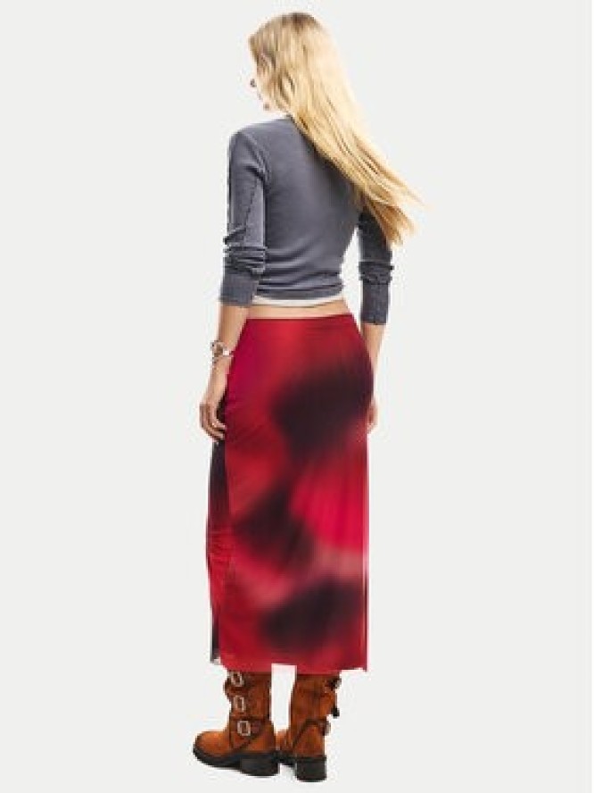 Desigual Spódnica ołówkowa Asmee 26SWFK02 Czerwony Slim Fit
