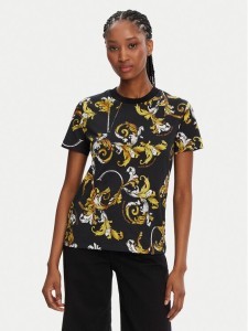 Versace Jeans Couture T-Shirt 78HAH613 Czarny Regular Fit