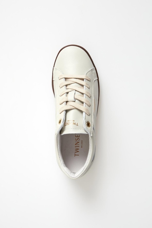 Sneakersy damskie skórzane TWINSET