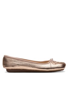 Clarks Baleriny Freckle Ice 26181353 Złoty