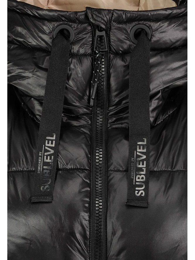 Sublevel Kamizelka pikowana w kolorze czarnym rozmiar: XXL