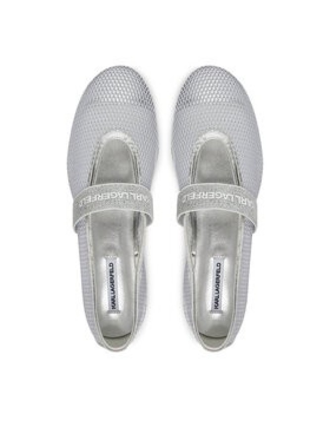 KARL LAGERFELD Baleriny KL40125 Srebrny