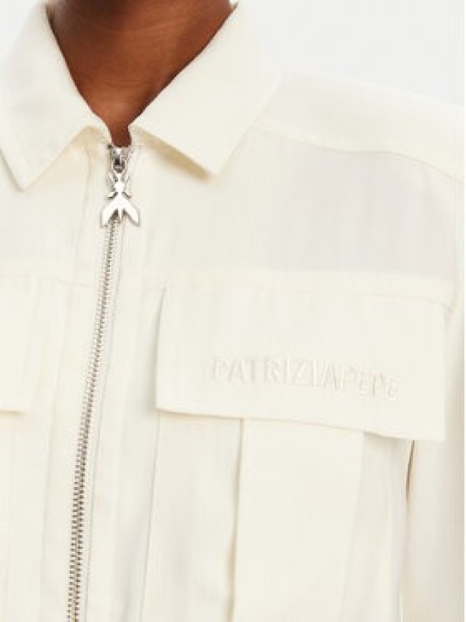 Patrizia Pepe Koszula 2C1590 A573 W146 Écru Regular Fit