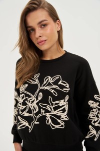 Bluza z aplikacją czarna