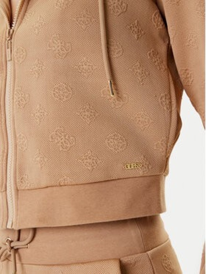 Guess Bluza V5YQ06 KBSL2 Brązowy Regular Fit
