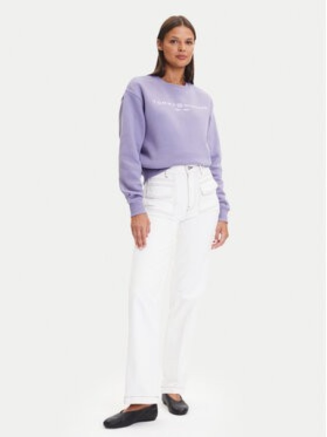Tommy Hilfiger Bluza WW0WW39791 Fioletowy Relaxed Fit