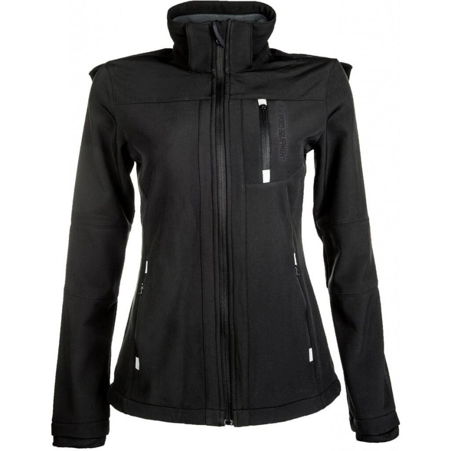 Kurtka jeździecka z odpinanym kapturem damska HKM Softshell