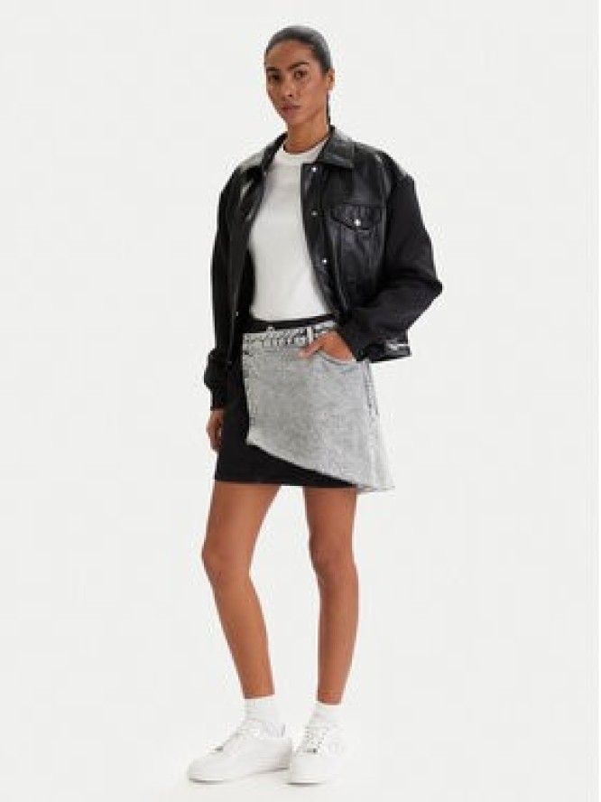 Karl Lagerfeld Jeans Spódnica jeansowa B1W12015 Szary Regular Fit