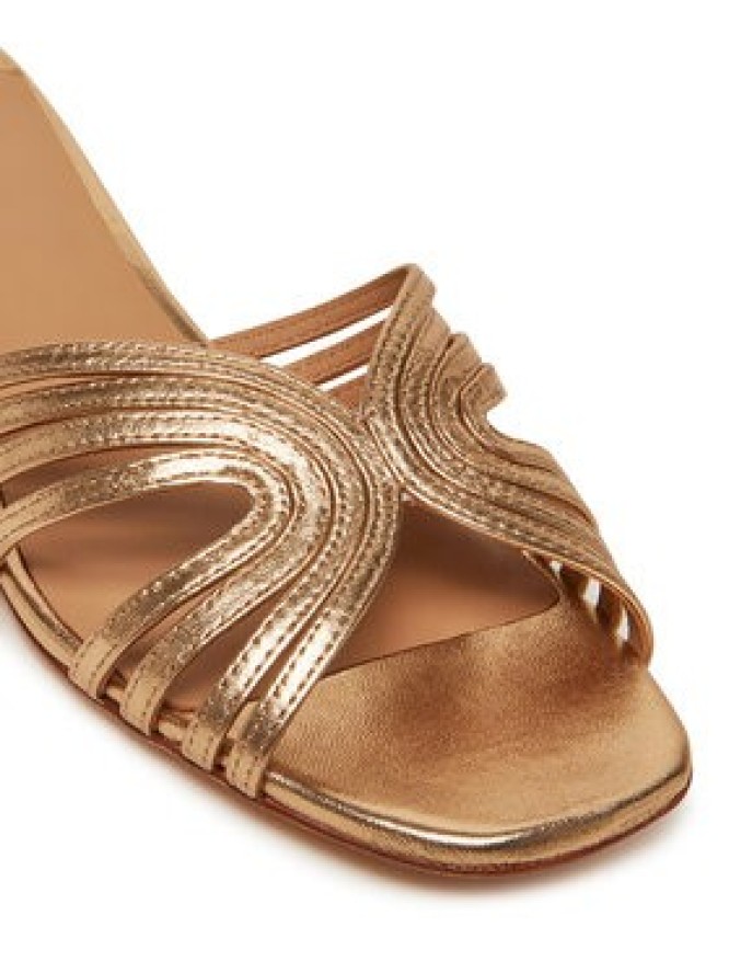 LAUREN RALPH LAUREN Klapki Fay 802966855001 Złoty