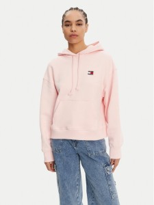 Tommy Jeans Bluza Badge DW0DW19414 Różowy Boxy Fit