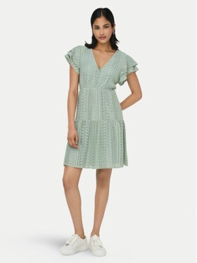 ONLY Sukienka letnia Helena 15303058 Zielony jasny Regular Fit