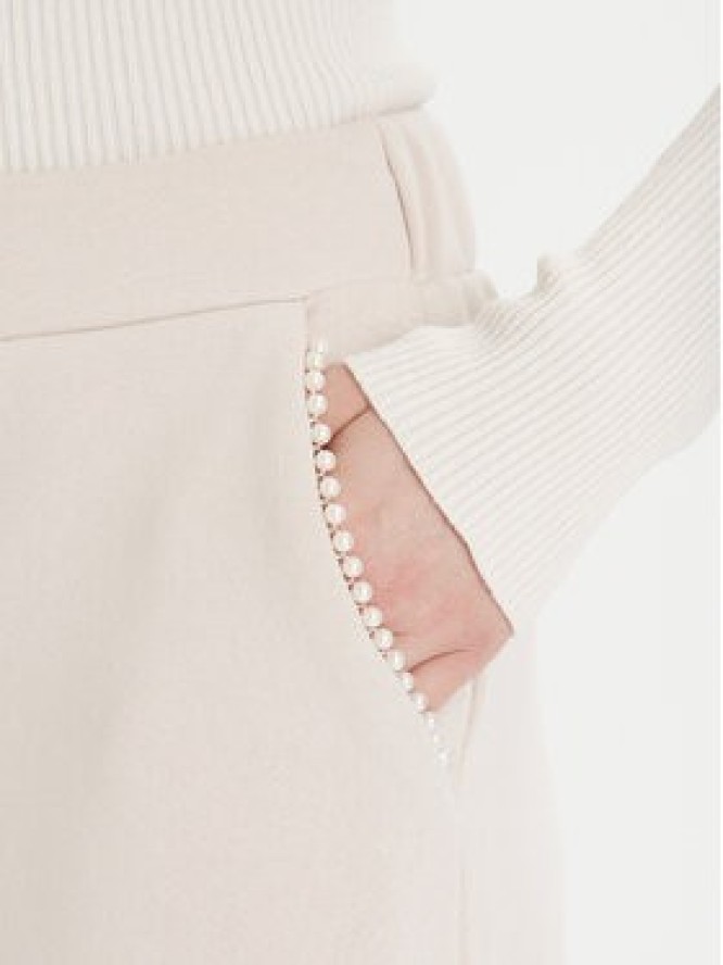 Vero Moda Spodnie dresowe Daisy 10338102 Beżowy Wide Leg