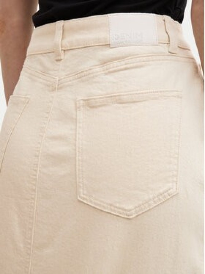 Tom Tailor Denim Spódnica jeansowa 1045506 Beżowy Regular Fit